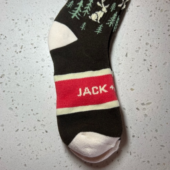 Jack + Sage Women's Venture Out Socks Brown Cream Red Stretch Mountains One Size - Picture 4 of 7